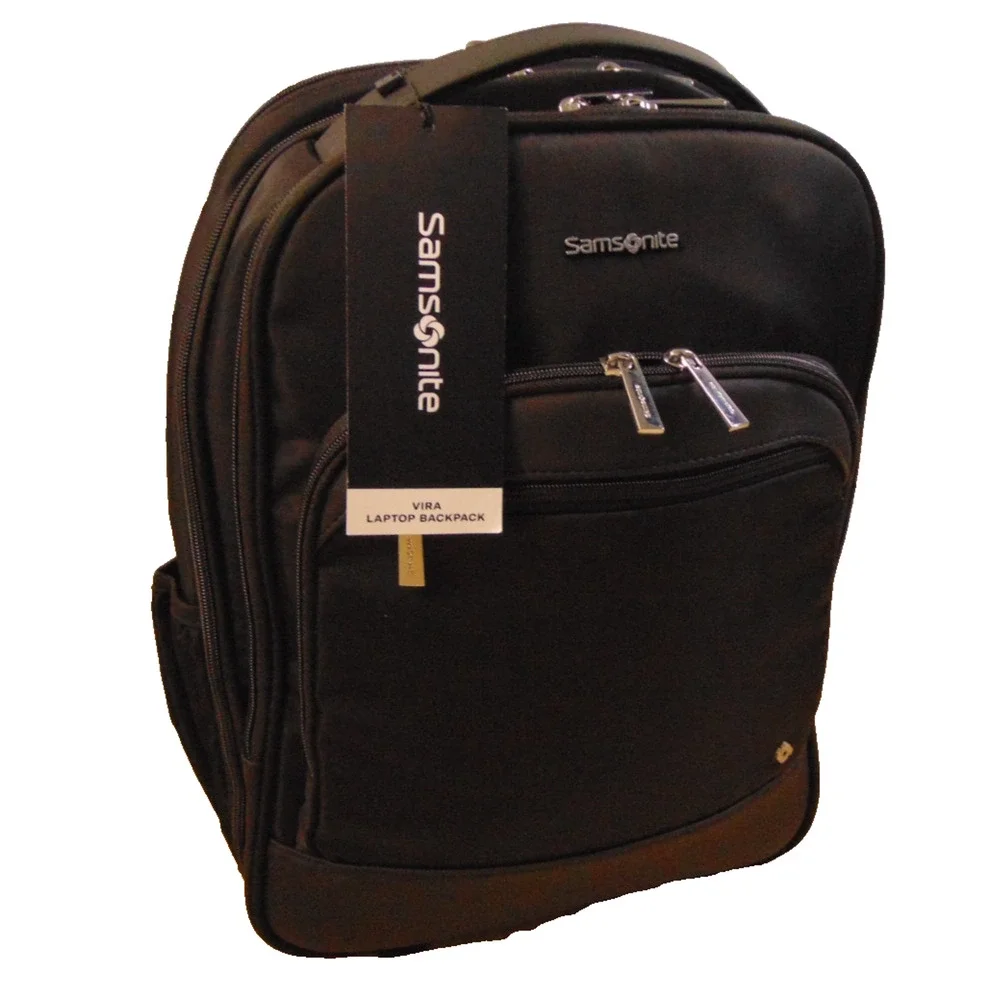 Samsonite Vira Business Laptop Backpack Black 15.6in Tablet Compartment NWT Bag